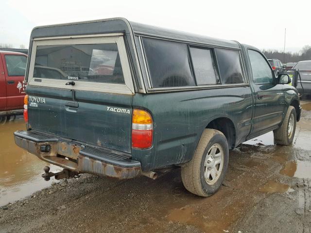 5TENL42N71Z733791 - 2001 TOYOTA TACOMA GREEN photo 4