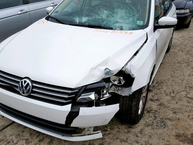 1VWAH7A31DC143376 - 2013 VOLKSWAGEN PASSAT S WHITE photo 9