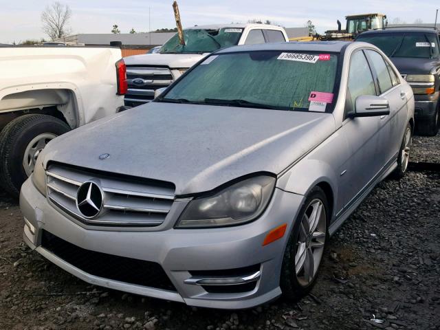 WDDGF4HB7CR231476 - 2012 MERCEDES-BENZ C 250 SILVER photo 2