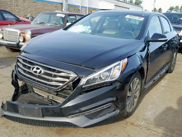 5NPE34AFXFH221561 - 2015 HYUNDAI SONATA SPO BLACK photo 2