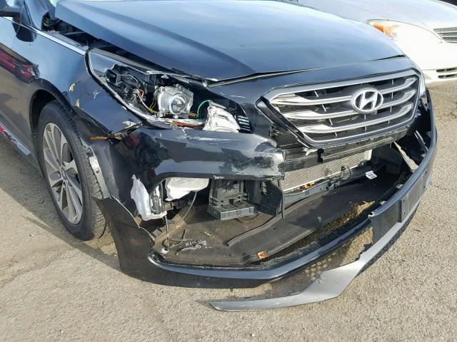 5NPE34AFXFH221561 - 2015 HYUNDAI SONATA SPO BLACK photo 9