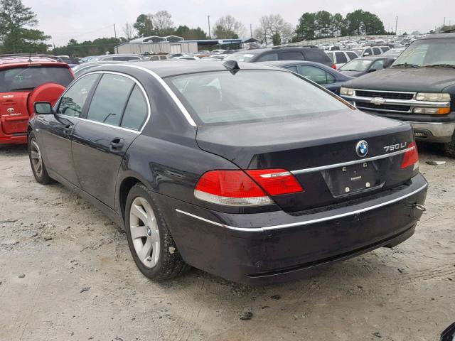 WBAHN83537DT70983 - 2007 BMW 750 BLACK photo 3