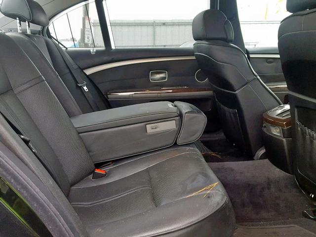 WBAHN83537DT70983 - 2007 BMW 750 BLACK photo 6