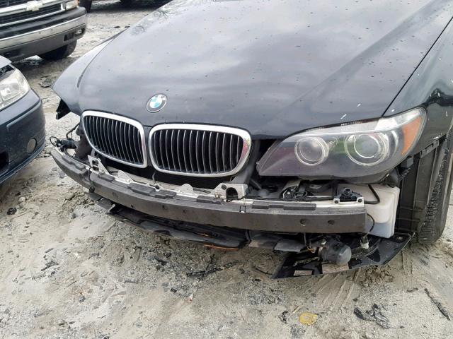 WBAHN83537DT70983 - 2007 BMW 750 BLACK photo 9