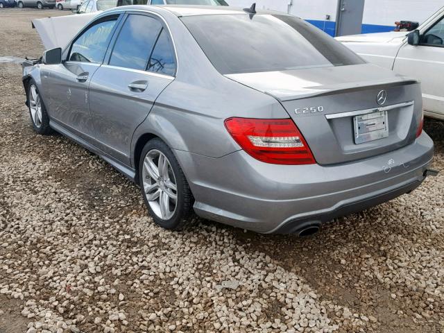 WDDGF4HB2CR206615 - 2012 MERCEDES-BENZ C 250 SILVER photo 3