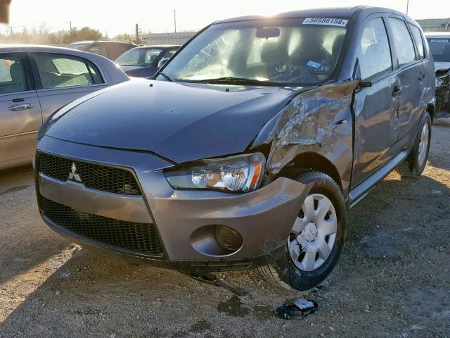 JA4AS2AWXAZ012290 - 2010 MITSUBISHI OUTLANDER GRAY photo 2