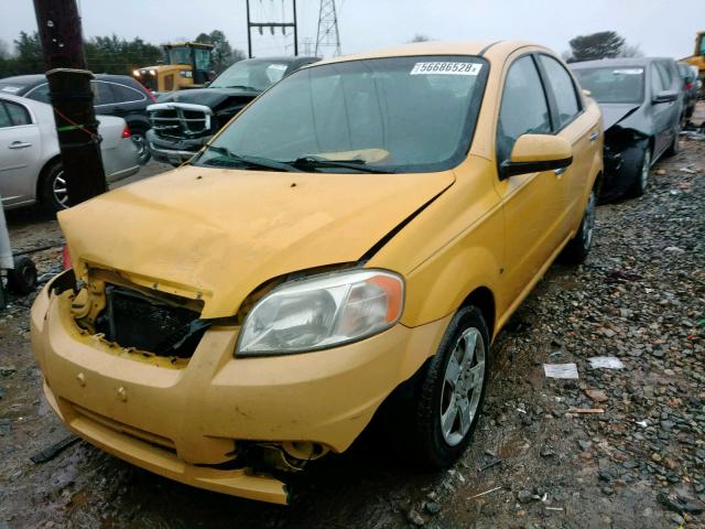 KL1TG56E09B621515 - 2009 CHEVROLET AVEO LT YELLOW photo 2