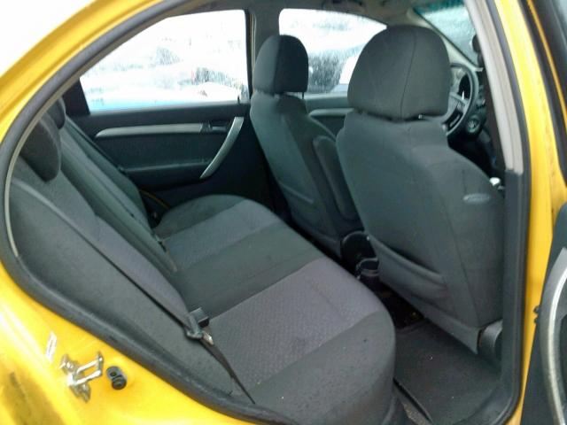 KL1TG56E09B621515 - 2009 CHEVROLET AVEO LT YELLOW photo 6