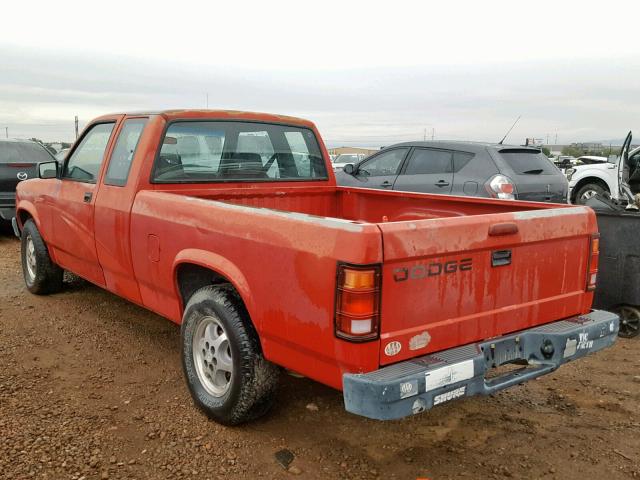 1B7GL23X9TS566435 - 1996 DODGE DAKOTA RED photo 3