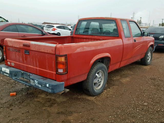 1B7GL23X9TS566435 - 1996 DODGE DAKOTA RED photo 4