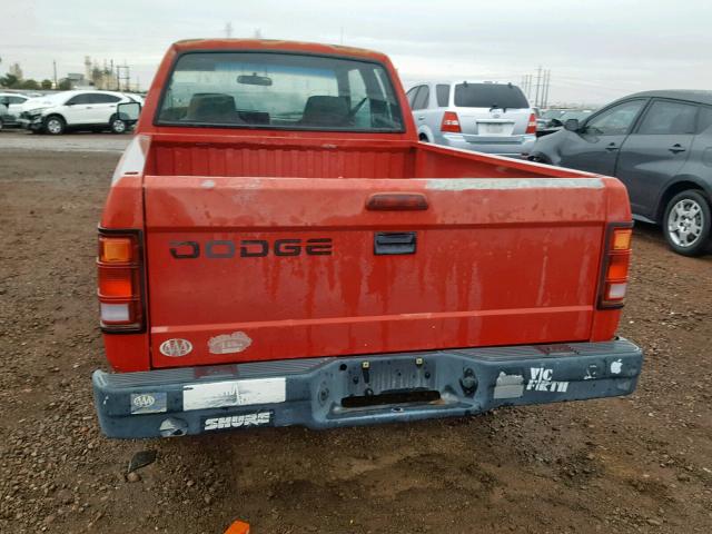 1B7GL23X9TS566435 - 1996 DODGE DAKOTA RED photo 6