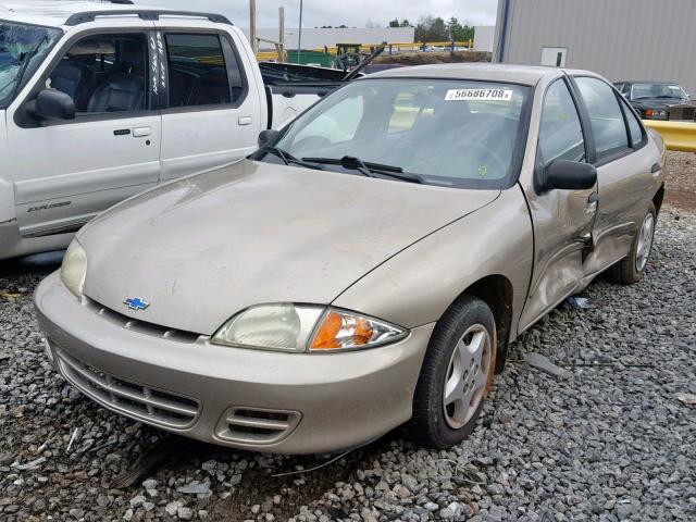 1G1JC524727196370 - 2002 CHEVROLET CAVALIER B BEIGE photo 2