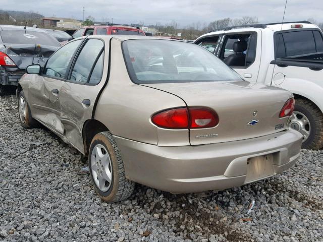 1G1JC524727196370 - 2002 CHEVROLET CAVALIER B BEIGE photo 3