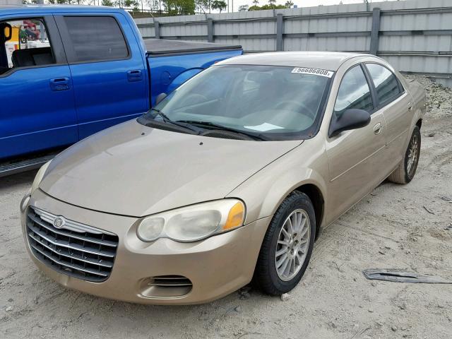 1C3EL56R54N328804 - 2004 CHRYSLER SEBRING LX GOLD photo 2