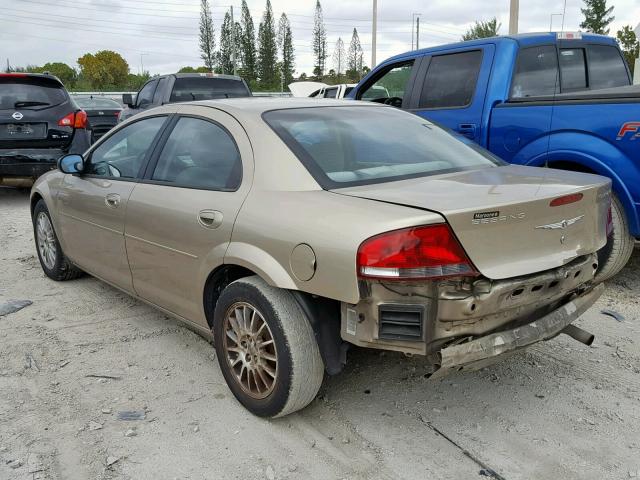 1C3EL56R54N328804 - 2004 CHRYSLER SEBRING LX GOLD photo 3