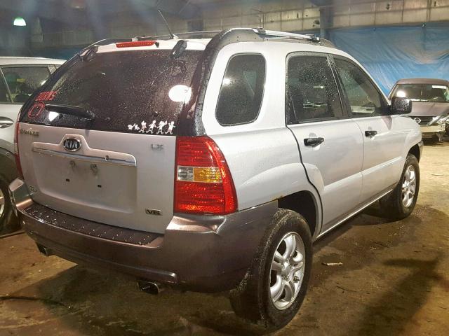 KNDJF723987484725 - 2008 KIA SPORTAGE E SILVER photo 4