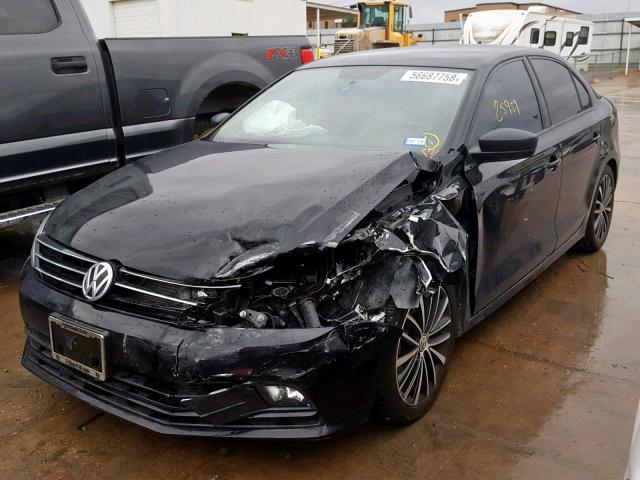 3VWB17AJXGM404546 - 2016 VOLKSWAGEN JETTA SPOR BLACK photo 2