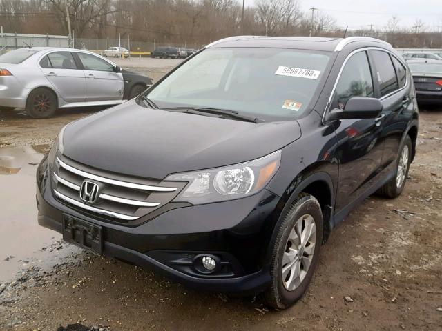 2HKRM4H71DH644135 - 2013 HONDA CR-V EXL BLACK photo 2