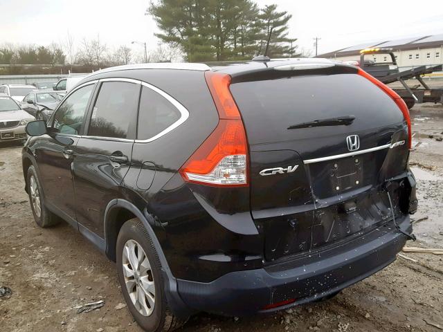 2HKRM4H71DH644135 - 2013 HONDA CR-V EXL BLACK photo 3