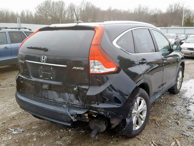 2HKRM4H71DH644135 - 2013 HONDA CR-V EXL BLACK photo 4