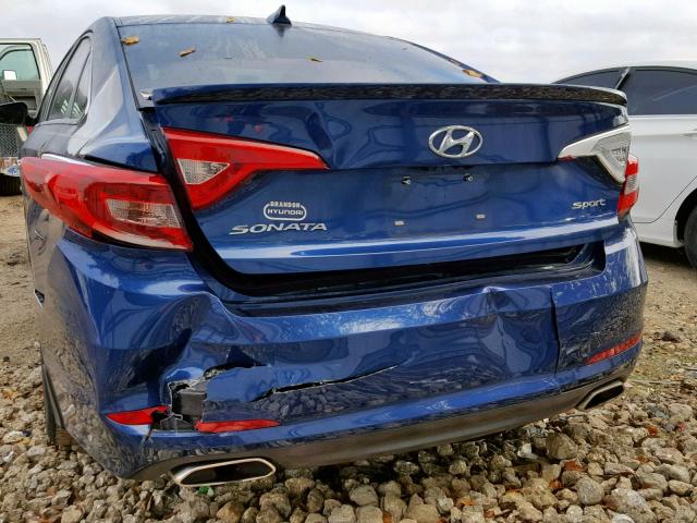 5NPE34AF6FH186372 - 2015 HYUNDAI SONATA SPO BLUE photo 9