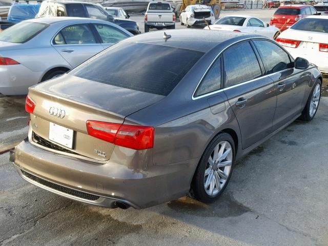 WAUHGAFC7CN170642 - 2012 AUDI A6 PRESTIG BROWN photo 4