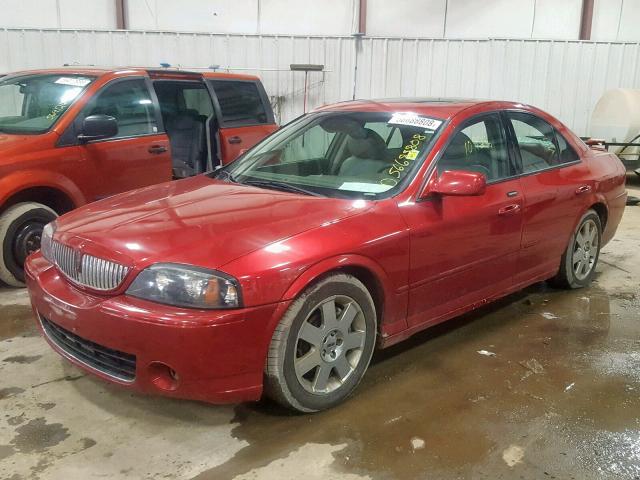 1LNHM87A94Y633605 - 2004 LINCOLN LS BURGUNDY photo 2