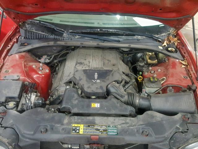 1LNHM87A94Y633605 - 2004 LINCOLN LS BURGUNDY photo 7
