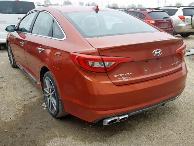 5NPE34AB5FH187333 - 2015 HYUNDAI SONATA SPO ORANGE photo 3