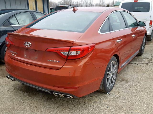 5NPE34AB5FH187333 - 2015 HYUNDAI SONATA SPO ORANGE photo 4