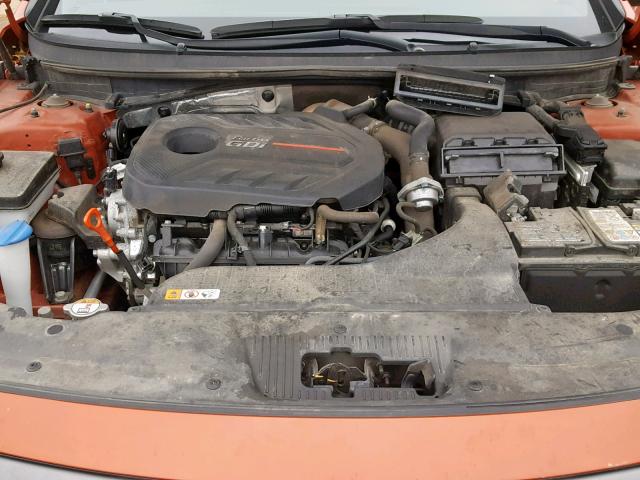 5NPE34AB5FH187333 - 2015 HYUNDAI SONATA SPO ORANGE photo 7