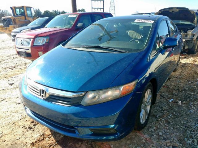 2HGFB2F95CH512926 - 2012 HONDA CIVIC EXL BLUE photo 2