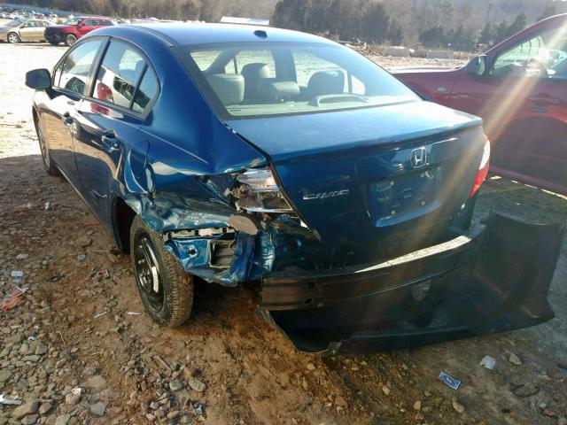 2HGFB2F95CH512926 - 2012 HONDA CIVIC EXL BLUE photo 3