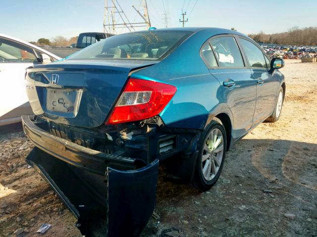 2HGFB2F95CH512926 - 2012 HONDA CIVIC EXL BLUE photo 4