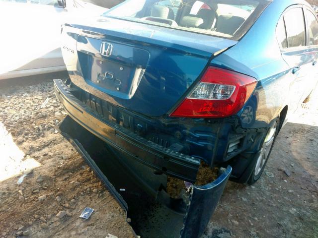 2HGFB2F95CH512926 - 2012 HONDA CIVIC EXL BLUE photo 9