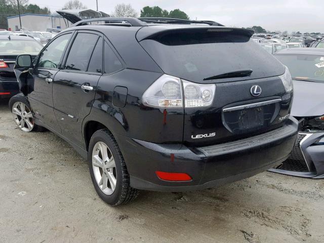 JTJHW31U282065806 - 2008 LEXUS RX 400H BLACK photo 3