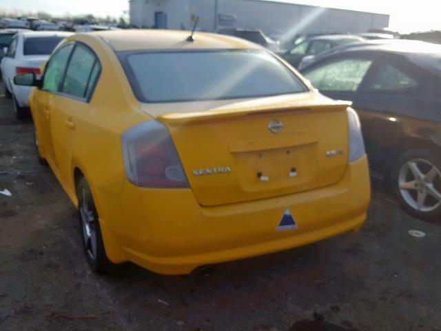 3N1BB61E88L709650 - 2008 NISSAN SENTRA SE- YELLOW photo 3