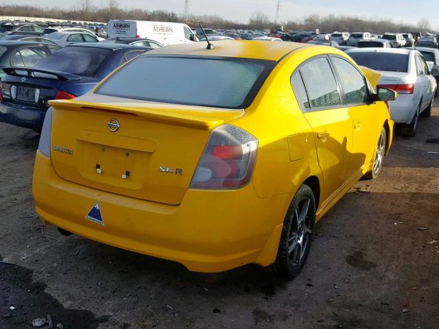 3N1BB61E88L709650 - 2008 NISSAN SENTRA SE- YELLOW photo 4