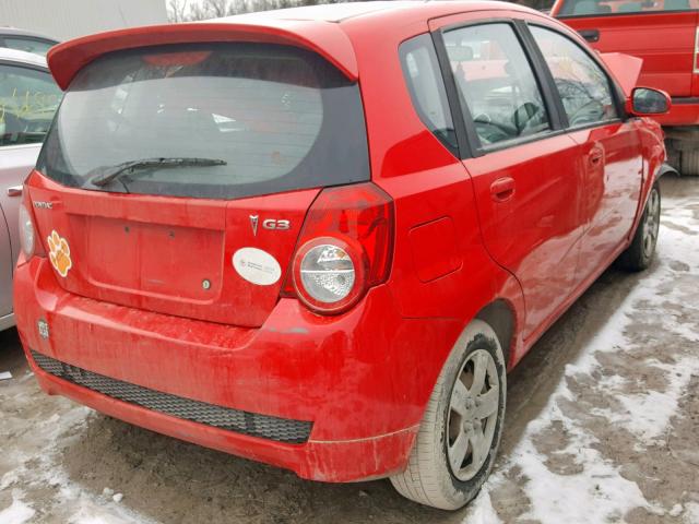 KL2TD66E49B665933 - 2009 PONTIAC G3 RED photo 4