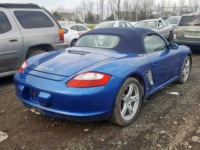 WP0CB298X7U731372 - 2007 PORSCHE BOXSTER S BLUE photo 4