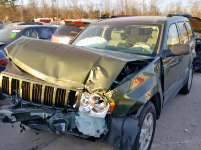 1J4GS48K36C297143 - 2006 JEEP GRAND CHER GREEN photo 2