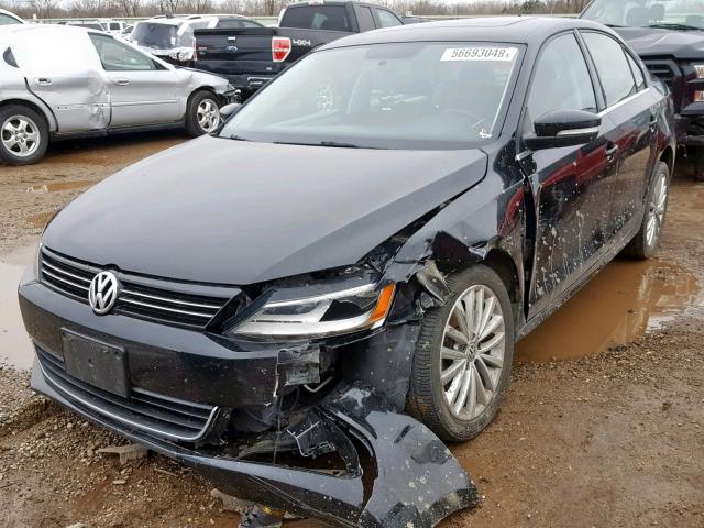 3VWLZ7AJ8BM316424 - 2011 VOLKSWAGEN JETTA SEL BLACK photo 2