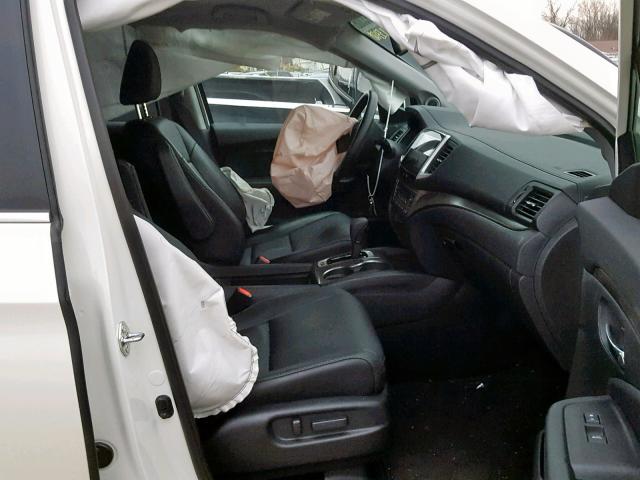 5FNYF6H76HB075398 - 2017 HONDA PILOT EXLN WHITE photo 5