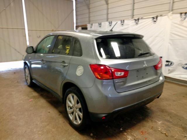 4A4AP3AU1EE020831 - 2014 MITSUBISHI OUTLANDER GRAY photo 3