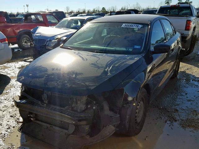 3VW2K7AJ3DM399716 - 2013 VOLKSWAGEN JETTA BASE BLACK photo 2