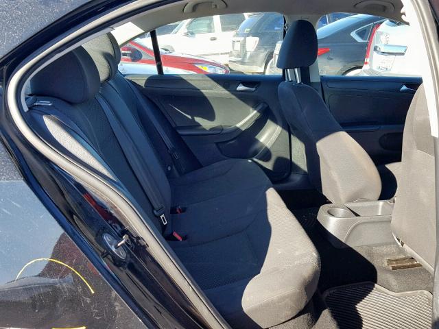 3VW2K7AJ3DM399716 - 2013 VOLKSWAGEN JETTA BASE BLACK photo 6