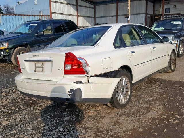 YV1TH592661432242 - 2006 VOLVO S80 2.5T WHITE photo 4