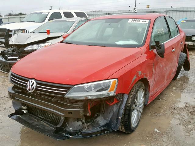 3VWLL7AJ2DM372721 - 2013 VOLKSWAGEN JETTA TDI RED photo 2