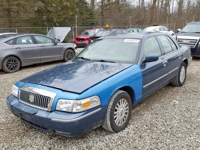 2MEFM75V87X641578 - 2007 MERCURY GRAND MARQ BLUE photo 2