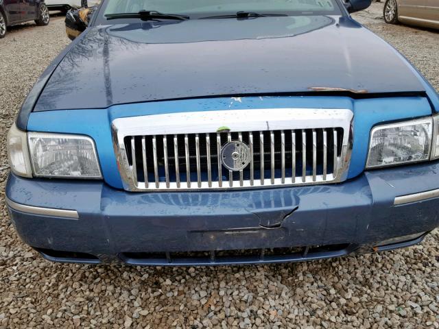 2MEFM75V87X641578 - 2007 MERCURY GRAND MARQ BLUE photo 9